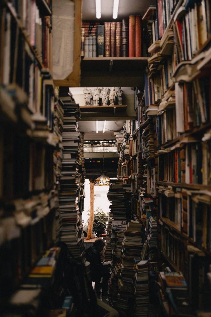 book shelves in a room close up photography
